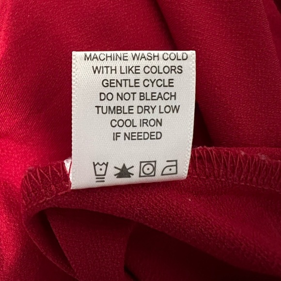 Adrienne Vittadini Deep Red Short Sleeve Women's Top Size XL - Picture 4 of 4